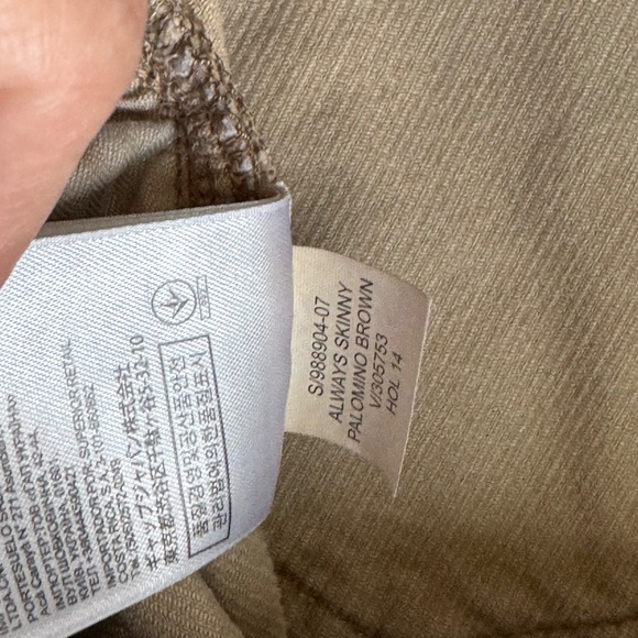 Gap 1969 Always Skinny Corduroy Palomino Brown Jeans Pants Size 28 - Picture 10 of 15